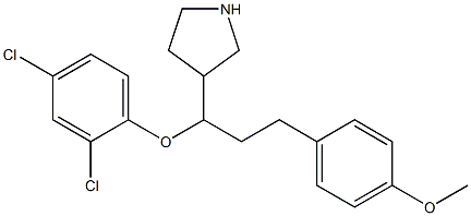3-(1-(2,4-dichlorophenoxy)-3-(4-methoxyphenyl)propyl)pyrrolidine,,结构式
