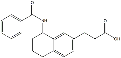 3-(8-benzamido-5,6,7,8-tetrahydronaphthalen-2-yl)propanoic acid Struktur