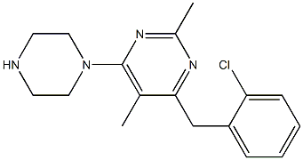  4-(2-chlorobenzyl)-2,5-dimethyl-6-(piperazin-1-yl)pyrimidine