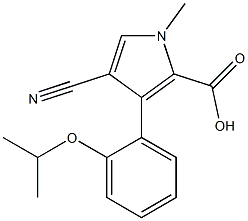 4-cyano-3-(2-isopropoxyphenyl)-1-methyl-1H-pyrrole-2-carboxylic acid Structure