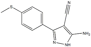 5-amino-3-(4-(methylthio)phenyl)-1H-pyrazole-4-carbonitrile Struktur