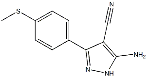 5-amino-3-(4-(methylthio)phenyl)-1H-pyrazole-4-carbonitrile Structure
