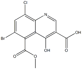 6-bromo-8-chloro-4-hydroxy-5-(methoxycarbonyl)quinoline-3-carboxylic acid