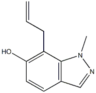 7-allyl-1-methyl-1H-indazol-6-ol Struktur