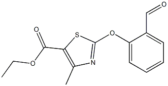ethyl 2-(2-formylphenoxy)-4-methylthiazole-5-carboxylate Struktur