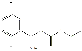 ethyl 3-amino-3-(2,5-difluorophenyl)propanoate,,结构式