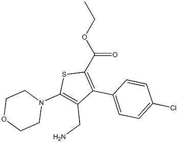  ethyl 4-(aminomethyl)-3-(4-chlorophenyl)-5-morpholinothiophene-2-carboxylate