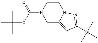 tert-butyl 2-(trimethylsilyl)-6,7-dihydropyrazolo[1,5-a]pyrazine-5(4H)-carboxylate,,结构式