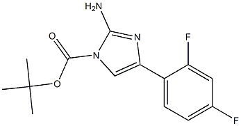 tert-butyl 2-amino-4-(2,4-difluorophenyl)-1H-imidazole-1-carboxylate 结构式