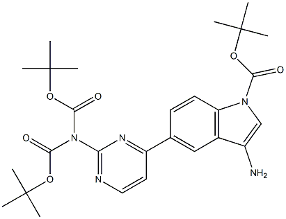  tert-butyl 3-amino-5-(2-(bis(tert-butoxycarbonyl)amino)pyrimidin-4-yl)-1H-indole-1-carboxylate