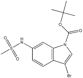 tert-butyl 3-bromo-6-(methylsulfonamido)-1H-indole-1-carboxylate Structure