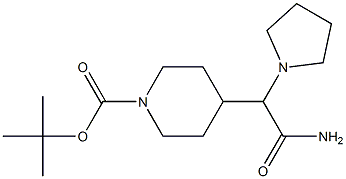 tert-butyl 4-(2-amino-2-oxo-1-(pyrrolidin-1-yl)ethyl)piperidine-1-carboxylate Struktur