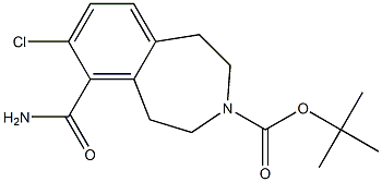 tert-butyl 6-carbamoyl-7-chloro-4,5-dihydro-1H-benzo[d]azepine-3(2H)-carboxylate Structure