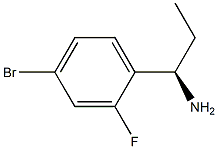 (R)-1-(4-bromo-2-fluorophenyl)propan-1-amine, 1213103-17-3, 结构式
