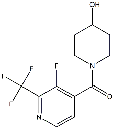 1-[3-fluoro-2-(trifluoromethyl)pyridine-4-carbonyl]piperidin-4-ol Structure