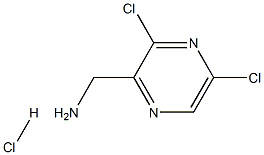 (3,5-Dichloropyrazin-2-yl)methanamine hydrochloride 化学構造式