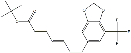 (2E,4E)-tert-butyl 7-(7-
(trifluoromethyl)benzo[d][1,3]dioxol-5-yl)hepta-2,4-dienoate