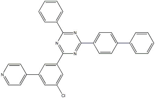 2-([1,1'-biphenyl]-4-yl)-4-(3-chloro-5-(pyridin-4-yl)phenyl)-6-phenyl-1,3,5-triazine Structure