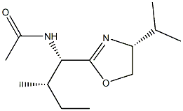 N-((1S,2S)-1-((R)-4-Isopropyl-4,5-dihydrooxazol-2-yl)-2-methylbutyl)acetamide >=95% Struktur