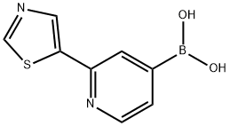 (2-(thiazol-5-yl)pyridin-4-yl)boronic acid,2225155-00-8,结构式