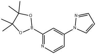 4-(1H-pyrazol-1-yl)-2-(4,4,5,5-tetramethyl-1,3,2-dioxaborolan-2-yl)pyridine Struktur