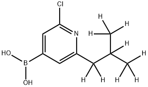 2-Chloro-6-(iso-butyl-d9)-pyridine-4-boronic acid Struktur