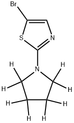 5-Bromo-2-(pyrrolidino-d8)-thiazole Struktur