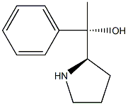 (S)-1-phenyl-1-((R)-pyrrolidin-2-yl)ethanol 化学構造式
