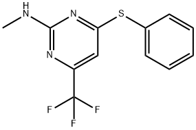 N-甲基-4-(苯基硫代)-6-(三氟甲基)嘧啶-2-胺 结构式