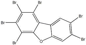 1,2,3,4,7,8-HEXABROMODIBENZOFURAN (13C12, 99%) 5 ug/ml in Nonane, , 结构式