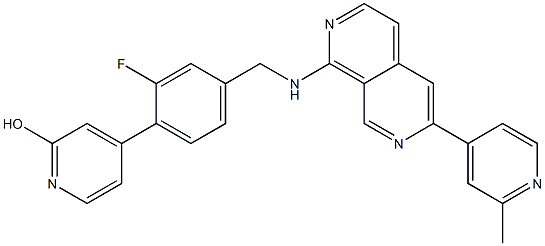  4-(2-fluoro-4-(((6-(2-methylpyridin-4-yl)-2,7-naphthyridin-1-yl)amino)methyl)phenyl)pyridin-2-ol