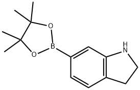 6-(4,4,5,5-tetramethyl-1,3,2-dioxaborolan-2-yl)indoline 结构式