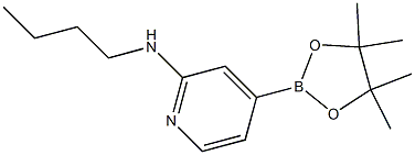 N-butyl-4-(4,4,5,5-tetramethyl-1,3,2-dioxaborolan-2-yl)pyridin-2-amine 结构式