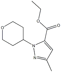 5-METHYL-2-(TETRAHYDRO-PYRAN-4-YL)-2H-PYRAZOLE-3-CARBOXYLIC ACID ETHYL ESTER Struktur