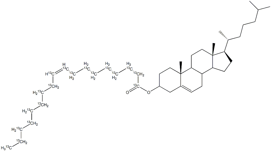 胆固醇油酸酯-13C18,,结构式