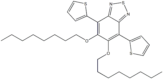 5,6-Bis(octyloxy)-4,7-di(thiophen-2-yl)benzo[c][1,2,5]thiadiazole 结构式