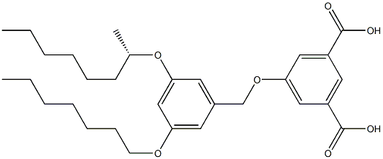 (S)-5-(3-(heptyloxy)-5-(octan-2-yloxy)benzyloxy)isophthalic acid,,结构式