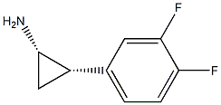 (1S,2S)-2-(3,4-二氟苯基)-环丙胺, , 结构式