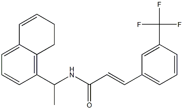 (E)-N-(1-(7,8-dihydronaphthalen-1-yl)ethyl)-3-(3-(trifluoromethyl)phenyl)acrylamide Struktur