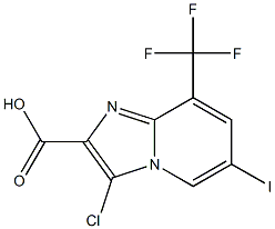 3-Chloro-6-iodo-8-trifluoromethyl-imidazo[1,2-a]pyridine-2-carboxylic acid Structure