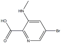 5-Bromo-3-methylamino-pyridine-2-carboxylic acid,,结构式