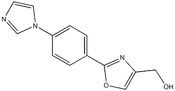 (2-(4-(1H-imidazol-1-yl)phenyl)oxazol-4-yl)methanol Struktur