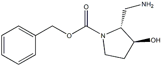 (2R,3S)-benzyl 2-(aminomethyl)-3-hydroxypyrrolidine-1-carboxylate Structure