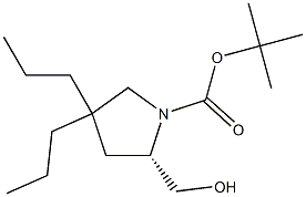 (S)-tert-butyl 2-(hydroxymethyl)-4,4-dipropylpyrrolidine-1-carboxylate Structure