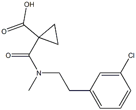 1-((3-chlorophenethyl)(methyl)carbamoyl)cyclopropanecarboxylic acid Structure