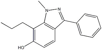 1-methyl-3-phenyl-7-propyl-1H-indazol-6-ol Struktur