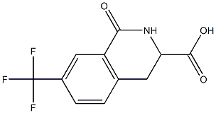 1-oxo-7-(trifluoromethyl)-1,2,3,4-tetrahydroisoquinoline-3-carboxylic acid 结构式