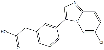 2-(3-(6-chloroimidazo[1,2-b]pyridazin-3-yl)phenyl)acetic acid Struktur