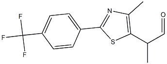 2-(4-methyl-2-(4-(trifluoromethyl)phenyl)thiazol-5-yl)propanal