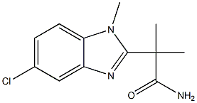 2-(5-chloro-1-methyl-1H-benzo[d]imidazol-2-yl)-2-methylpropanamide Struktur